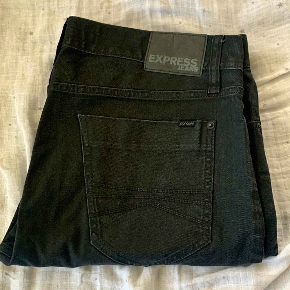 Slim fit straight leg Express jeans